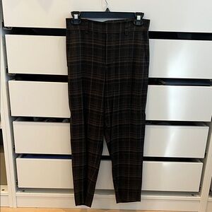 Vince Women's Black Plaid Pants